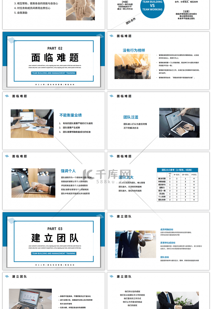 商务团队建设与管理培训计划书PPT模板