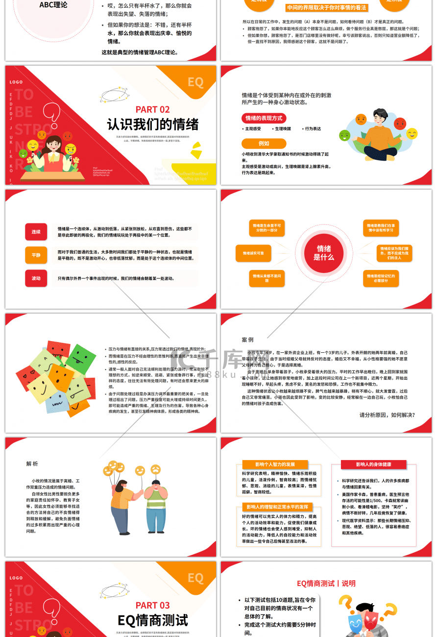 创意情绪管理培训主题课件汇报总结PPT模