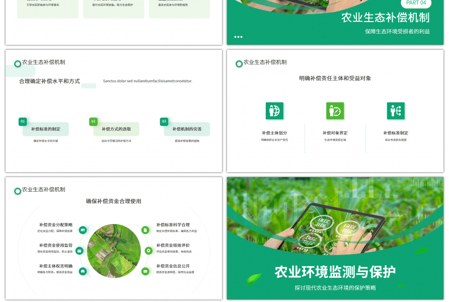 绿色简约农业分析报告PPT