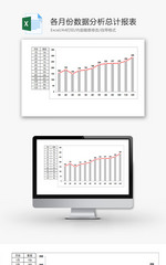 各月份数据分析总计报表