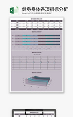 个人 健身身体各项指标分析 Excel模