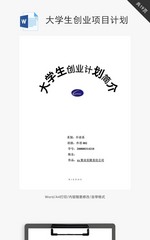 鞋业有限责任公司创业计划书word文档