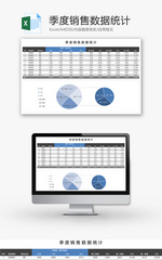 财务季度销售数据统计excel模板