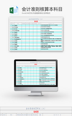 会计准则核算科目Excel模板