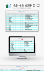 会计准则核算科目（二）Excel模板