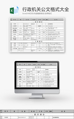 行政机关公文格式设置大全Excel模板