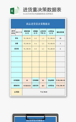 商品进货量决策数据表Excel模板