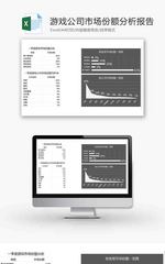 公司市场份额分析报告条形图excel模板