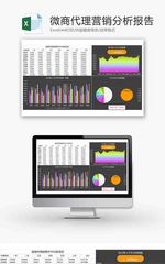 微商代理营销分析报告折线图excel模板