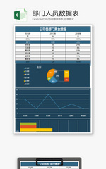 部门人员数据表Excel模板