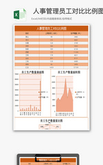 人事管理员工对比比例图excel表格模板