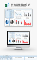 销售业绩图表分析Excel模板
