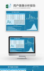 用户画像分析报告条形图Excel模板
