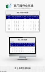 商用服务业指标Excel模板