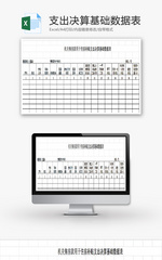 住房补贴支出决算基础数据表EXCEL模板