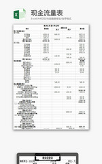 财务报表现金流量表Excel模板