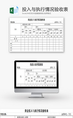 学校资金投入与执行情况验收表EXCEL模