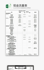 财务报表现金流量表Excel模板