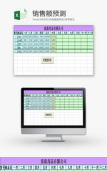 日常办公销售额预测Excel模板