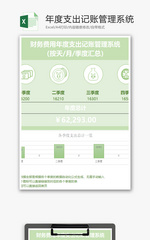 财务费用支出记账管理系统Excel模板