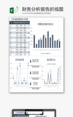 财务分析报告折线图EXCEL模板
