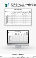 对外经济合作企业补充指标表EXCEL模板