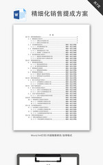 精细化销售提成方案Word文档