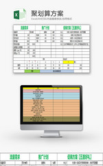 日常办公聚划算方案Excel模板