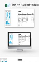 经济学分析图解析圆柱图EXCEL模板