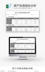 资产负债指标分析EXCEL模板