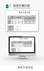 投资方案比较EXCEL模板