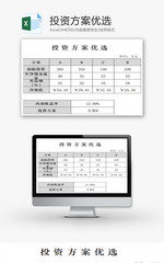 投资方案优选EXCEL模板