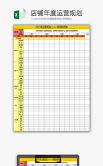 行政管理店铺年度运营规划Excel模板