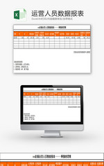 行政管理运营人员数据报表Excel模板