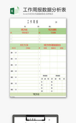 工作周报数据分析表excel模板