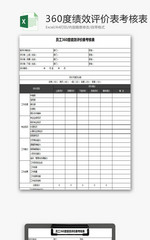 员工360度绩效评价表EXCEL模板