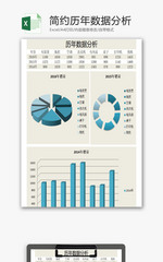 简约历年数据分析excel模板