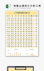 半年销售业绩统计分析工具Excel表格