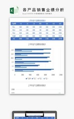 上半年各产品销售业绩分析excel模板