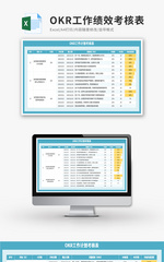 OKR工作绩效考核表Excel模板