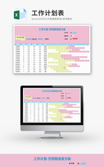 工作计划表-甘特图进度分析Excel模板