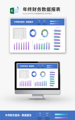 年终财务数据报表Execl模板