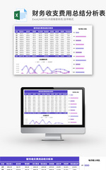 财务收支费用总结分析表Excel模板