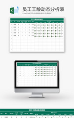 员工工龄动态分析表Excel模板