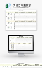 项目方案进度表Excel模板