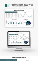 销售业绩数据分析表Excel模板