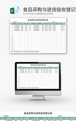 食品采购与进货验收登记表Excel模板
