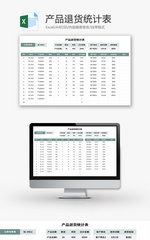 产品退货统计表Excel模板