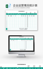 企业运营情况统计表Excel模板
