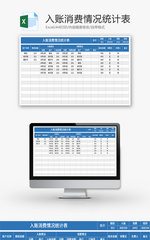 入账消费情况统计表Excel模板